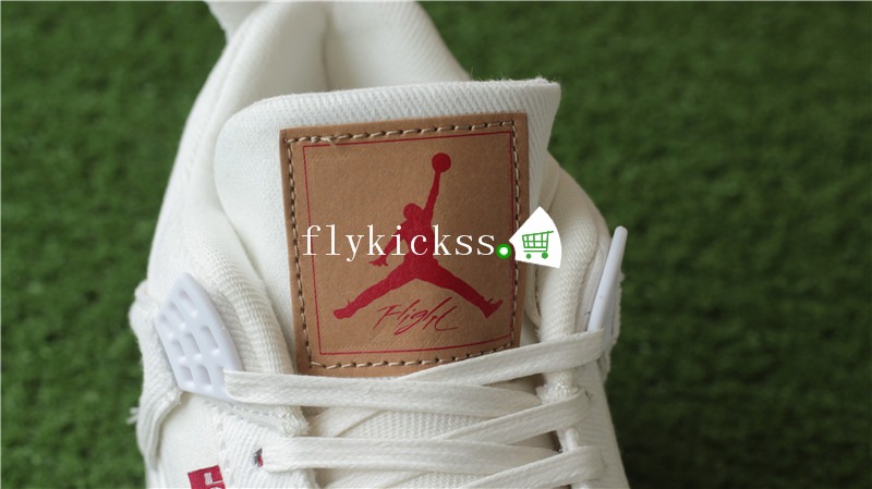 Best Version Levis x Air Jordan 4 Denim White